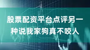 股票配资平台点评另一种说我家狗真不咬人